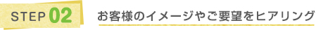 STEP2 お客様のイメージやご要望をヒアリング